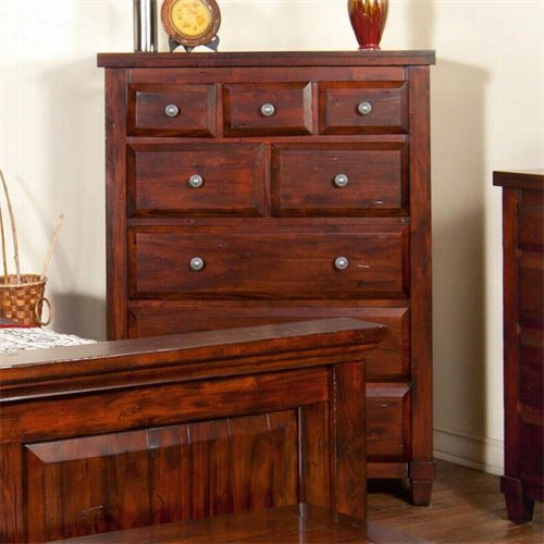 Sunny Designs 2340rm-c Vvineyard Chest In Rustic Mahogany