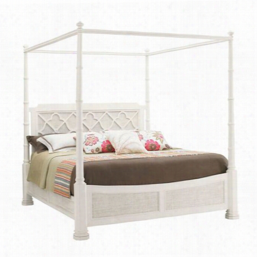 Tommy Bahama 543-173ci Vory Key Southampton Poster Queen Bed I N Antique White/somers Isle