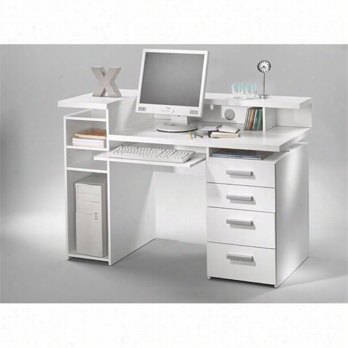 Tvilum 8012549 Whitman Plus 53-1/4"" Desk In White