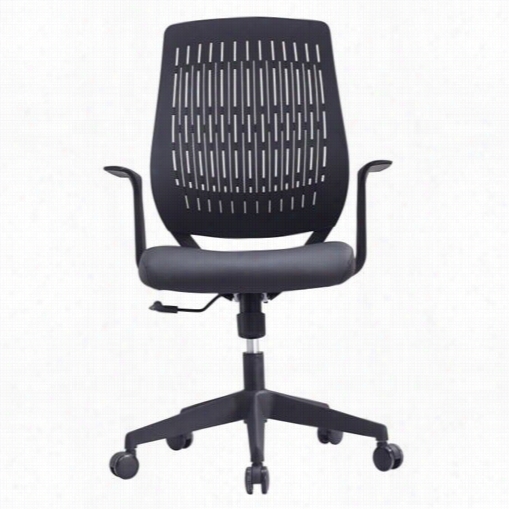 Whiteline Modern Living Oc1227-blk Zen Low Back Office Chair In Black