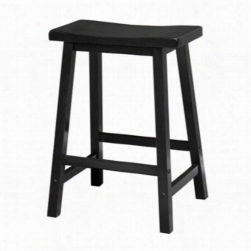 Winsome 20084 Saddle 24"" Single Stool In Balck