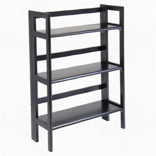 Winsome 20896 3-tier Folding And Stackable Shelf In  Black