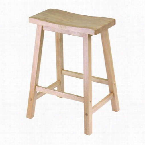 Winsome 84084 24"" Saddle Seat Stool In Be Ech