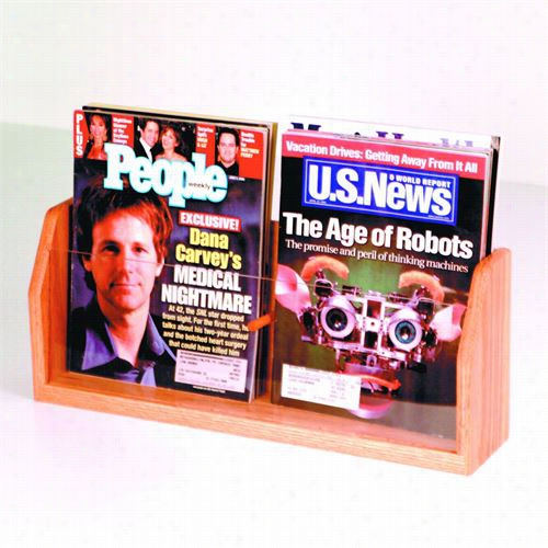 Wooden Mallet Mt-2 Countertop 2 Pocet Magazine Display