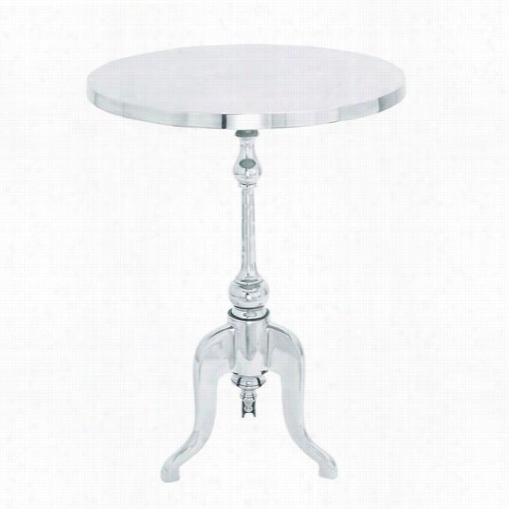 Woodland Imports 277408 Aluminium  Accent Table With Glossy