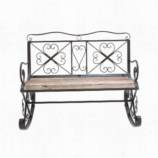 Woodland Imports 41402 Swindon Sophisticated Charismatic Rocking Bench