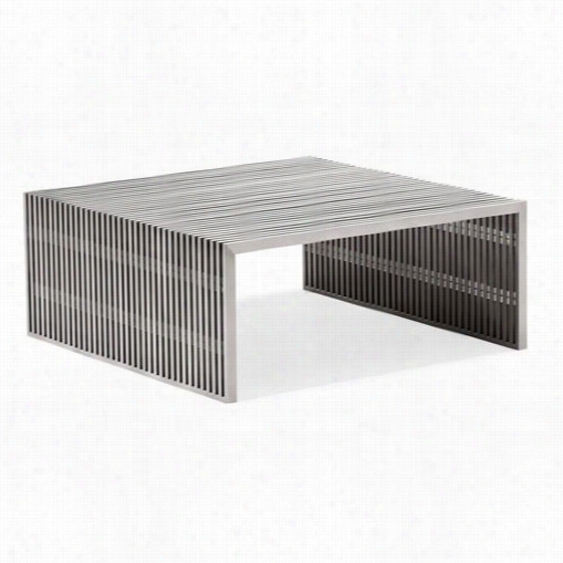 Zuo 100084 Novel Square Coffee Table In Stainless Steel