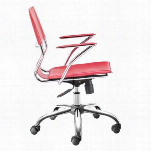 Zuo 205184 Trafico Office Chairman In  Red