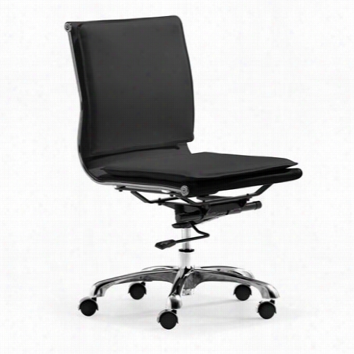 Zuo 215218 Lider Plus Armles$ Office Chair In Black