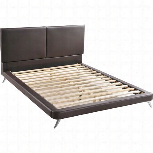 Zuo 80022 Rivette King Panel Bed With Metal Feet