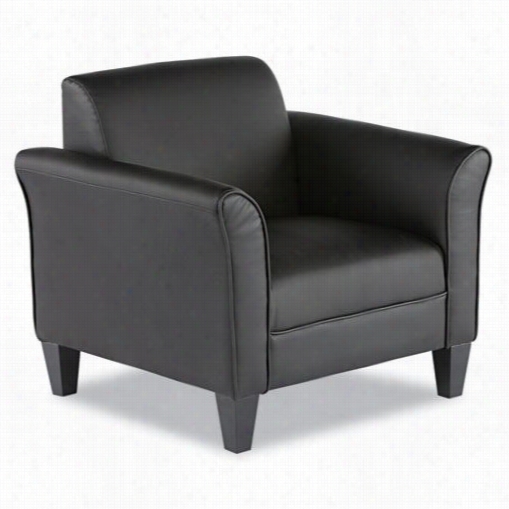 Alera Alerl23ls10b Reception Lounge S Eries Club Chair In Black/black Leather
