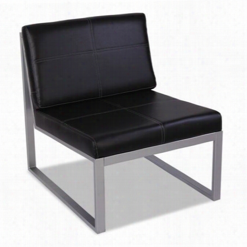 Alera Alerl8319cs Rception Lounge Series Armless Cube Cchair In Black/white