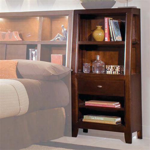 American Drew 912-402 Tribecca Bookcase Nightstand In Root Beer