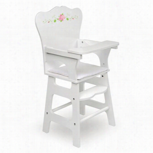 Badger Baskets 15301 White Rose Doll High Chair