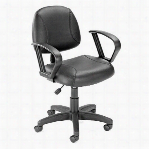 Boss Office Products B307 Posture Chai R In Black With Loop Arms