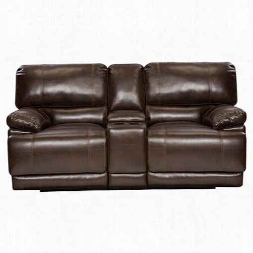 Brown Rogers Ixson C587-40 Red River Reclining Console Loveseat In Brown