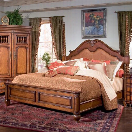 Butler 9012103 Chicago King Leather Bed In Marquette Park Cognac