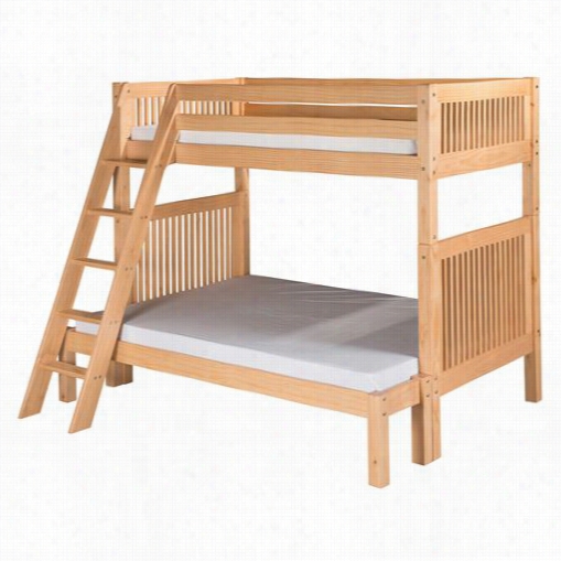 Camaflexi C171 Twin More Than Full Bunk Bed Wit H Mission Headboard And Aangle Ladder