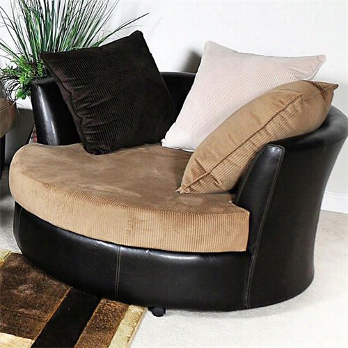 Chelsea Home Furniture 1450-sc Domino Swivel Chair In Havans Ecru