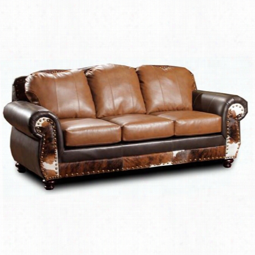 Chelsea Home Furniture 155869 Denver  Sofa In Tempe Chestunt/tempe Walnut Medium Brindle Tirm