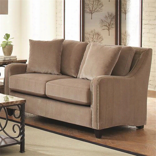 Coaster Furn Iture 504722 Torres Transitional Love Seat In Taupe