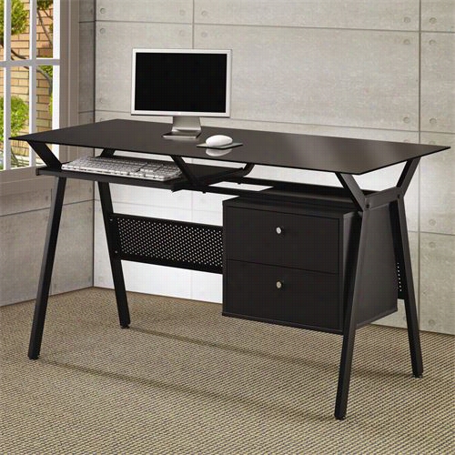 Coaster Furniturre 800436 Computer Desk With  Two Storage Drawers In Mourning