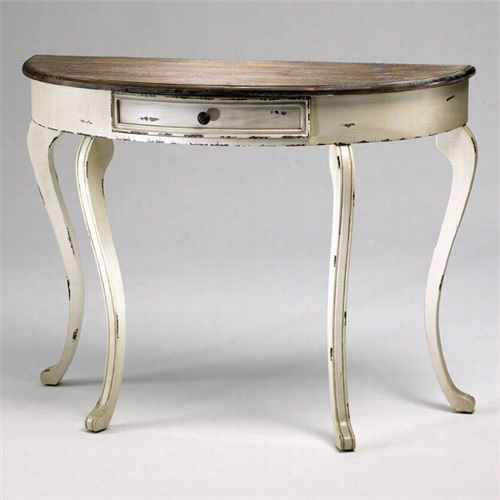 Cyan  Design 02474 Abelard Bracket Table In Disrtessed White And Gray