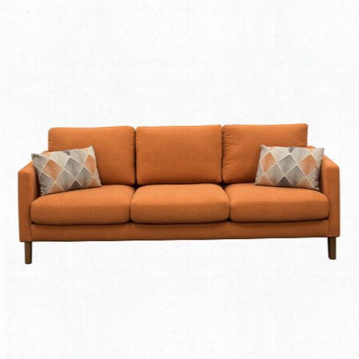 Diamon Sofa Keppelsohs Keppel Solid Fabric Couch In Hawaiiann Sunset With Accent Pillow