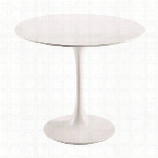 Exquisite Mod Imports Fmi1207 Flower End Table In White