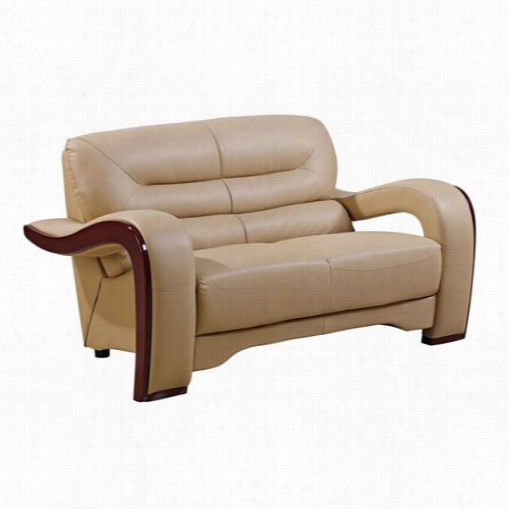 Global Furniture U992-rv-l 58"" Bonded Leather Lovese At In Cappucino
