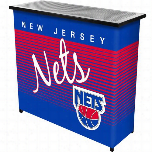 Hardwood Classics Nba Nba8000hc-njn  New Jersey Nets Portable Bar With Case