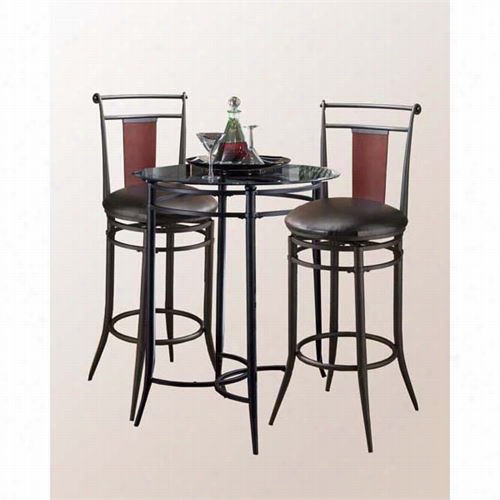 Hillsdale Furniture 4596ptbs2md Mix And Match 3 Piece Ub Set With Midtown Stools