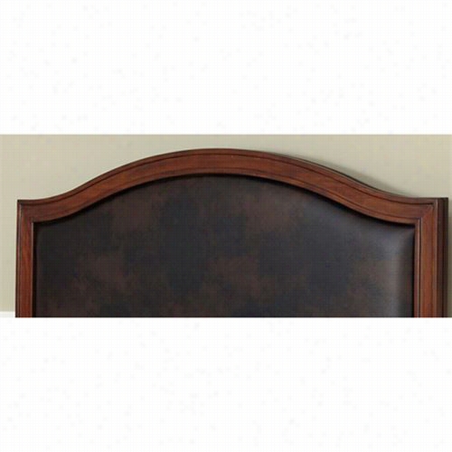 Home Styles 5545-601a Duet King/clifornia King Camelback Headboard With Brown Leather Inset Iin Rustkc Cherry
