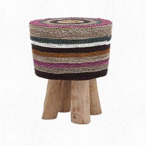 Immax Worldiwe 11633 Darya Woven Seagrass Stool