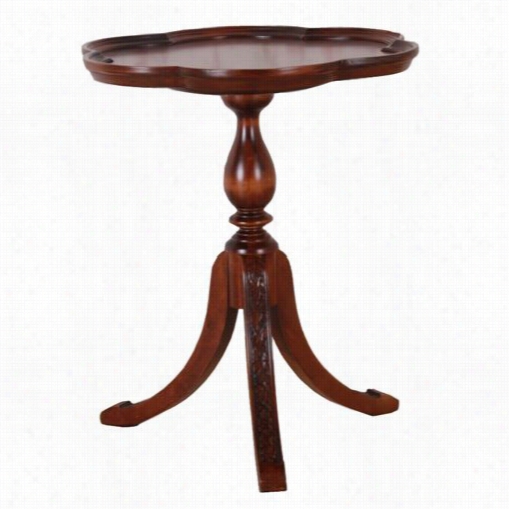 International Caravan 3838 Carved Scalloped Round Table