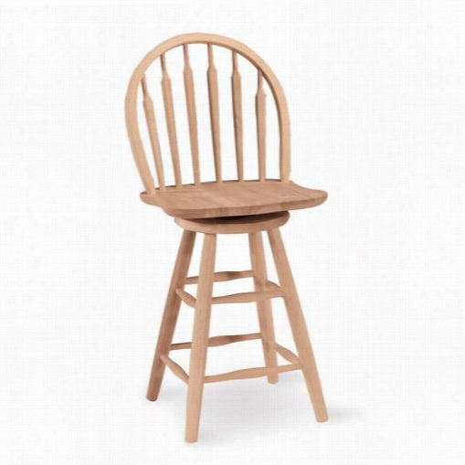 In Ternational Concepts S-b12 24"" H Windsor Arrowback Swivel Stool