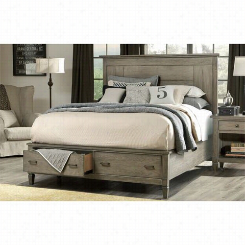 Legacy Classic Furniture 2760-4 106sk Brownstone Village King Panel Bed With Storage Footboard
