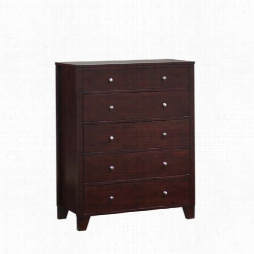 Lifetyle Solutions 500di-5d-hc-cp  500 Series 5 Drawers High Chest In Cappuccino