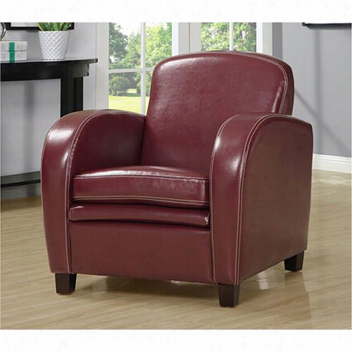 Supreme Specialties I8039 Leaher Look Accent Chair In Red