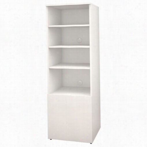 Nexera 600203 Arboas Bookcase / Audio Tower In White
