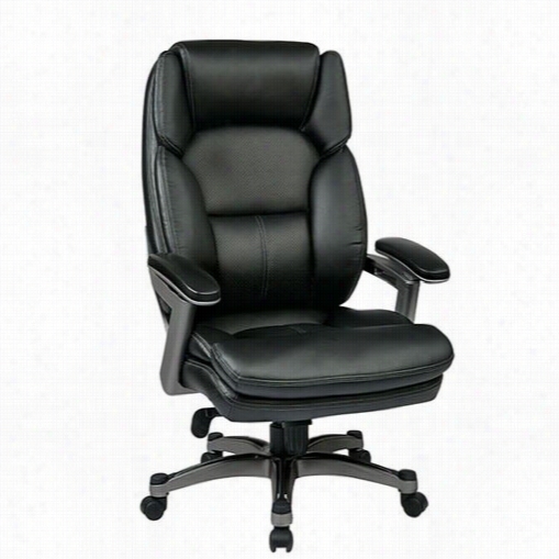 Office Star Oph61 607-ec3 Executive Eco Leather Chair Titanium