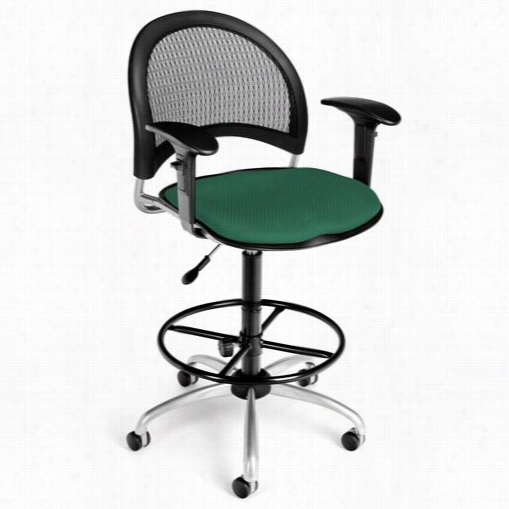 Ofm 336-aa3-dk Moo N Swivel Chair With Arms And Drafting Kit