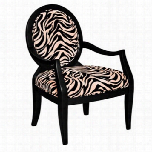 Powell Furniture 502-936 Classic Seating Zebra Oval Back Accent Chair