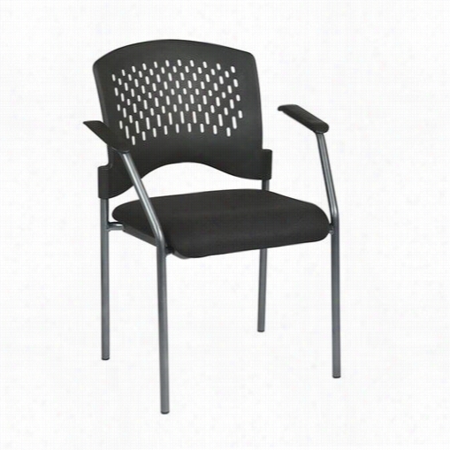 Proline Ii 8610 Visitors Ventilated Soft Wrap Around Back Arm Chair In Titanium