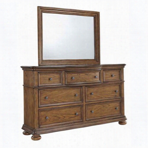 Samuel Laawrence 674-019-8674-030 Paxton Drawer Dresser With Landdscape Mirror In Intervening Substance Wood