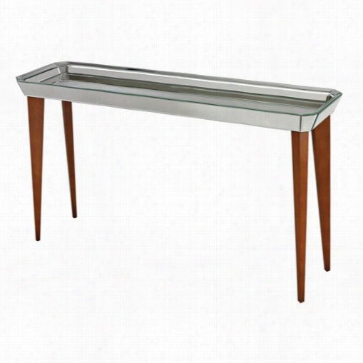Sterlinh Industries 135-001 Rushbro Ok Mid-century Mirrored Console Table
