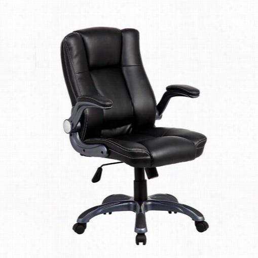 Techni Mobli Rta-4902-bk Medium Again Manager Chair With Flip-up Arms In Black