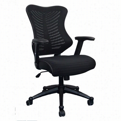 Techni Mobili Rta- 8060-bk Designer Mesh Chair In Black