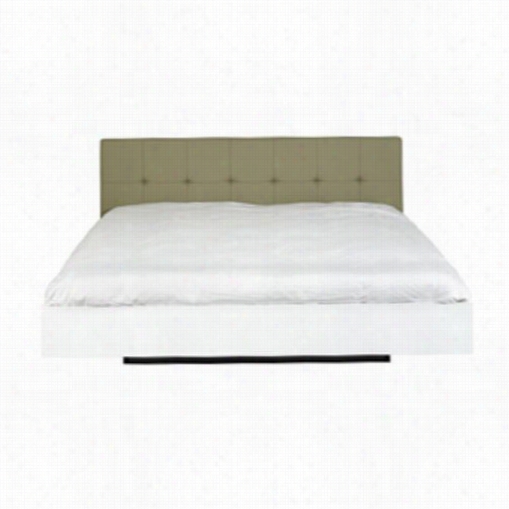 Temahome 9500.758 Float Queen Bed With Upholstered Headboarrd And Mattress Support