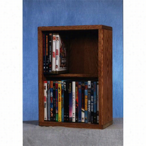 The Wood Shed 215-12combo Solid O Ak 2 Row Dowel Cd/dvd Cabinet Tower